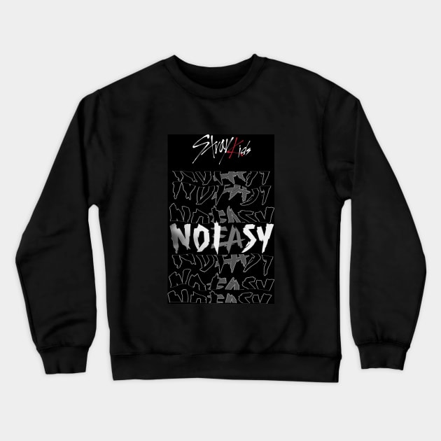 Stray Kids NoEasy Special Typography Text design with Logo Crewneck Sweatshirt by bixxbite